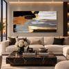 Abstract Golden Landscape Canvas Print