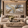 Abstract Golden Landscape Canvas Print