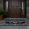 Gothic Print Flannel Doormat – Anti-Slip