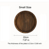 Round Solid Wood Candle Tray – Rustic Tabletop Décor