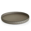 Woven Round Storage Tray with Metal Frame
