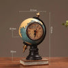 Vintage Globe Clock Desk Ornament