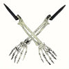 Skeleton Skull & Hand Garden Ground Stakes | Halloween Yard Decor