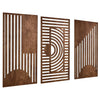3-Piece Geometric Wood Wall Art Set
