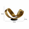 Abstract Geometric Resin Statue – Gold Desktop Art Sculpture