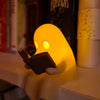 Reading Ghost Shelf Sitter with Flickering Tealight