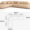 Modern U-Shaped Fabric Sofa