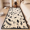 Black & White Minimalist Geometric Rug | Non-Slip Soft Area Carpet for Living Room & Bedroom