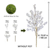 Artificial White Cherry Blossom Branch