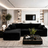 Cloud-Style Corduroy Sectional Sofa