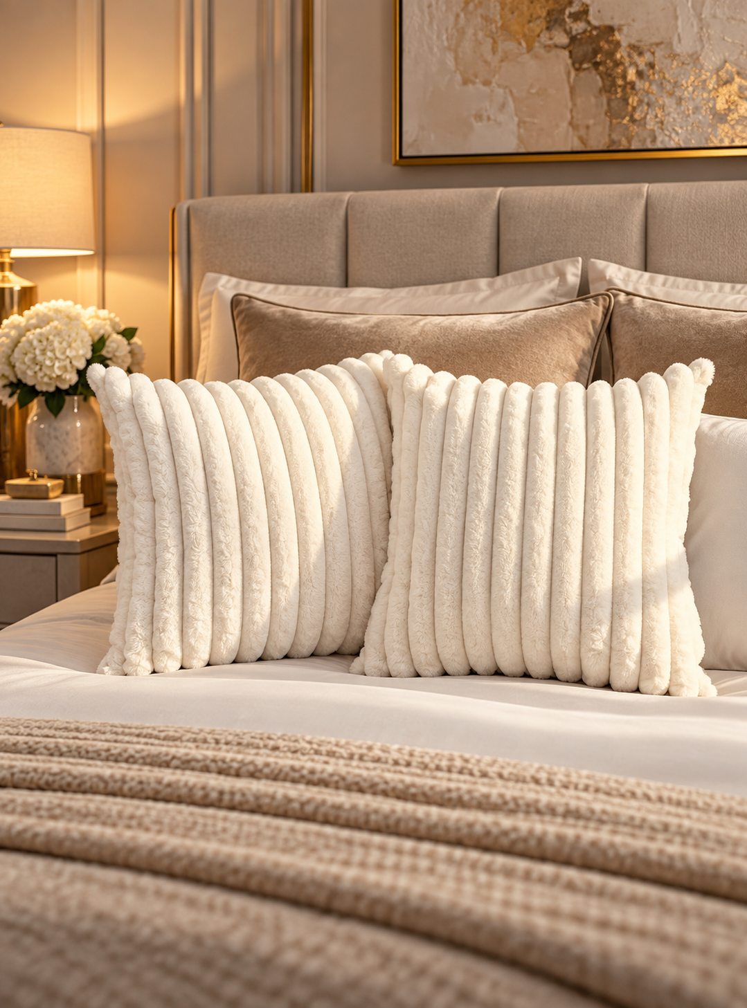 Striped Corduroy Pillow Cover