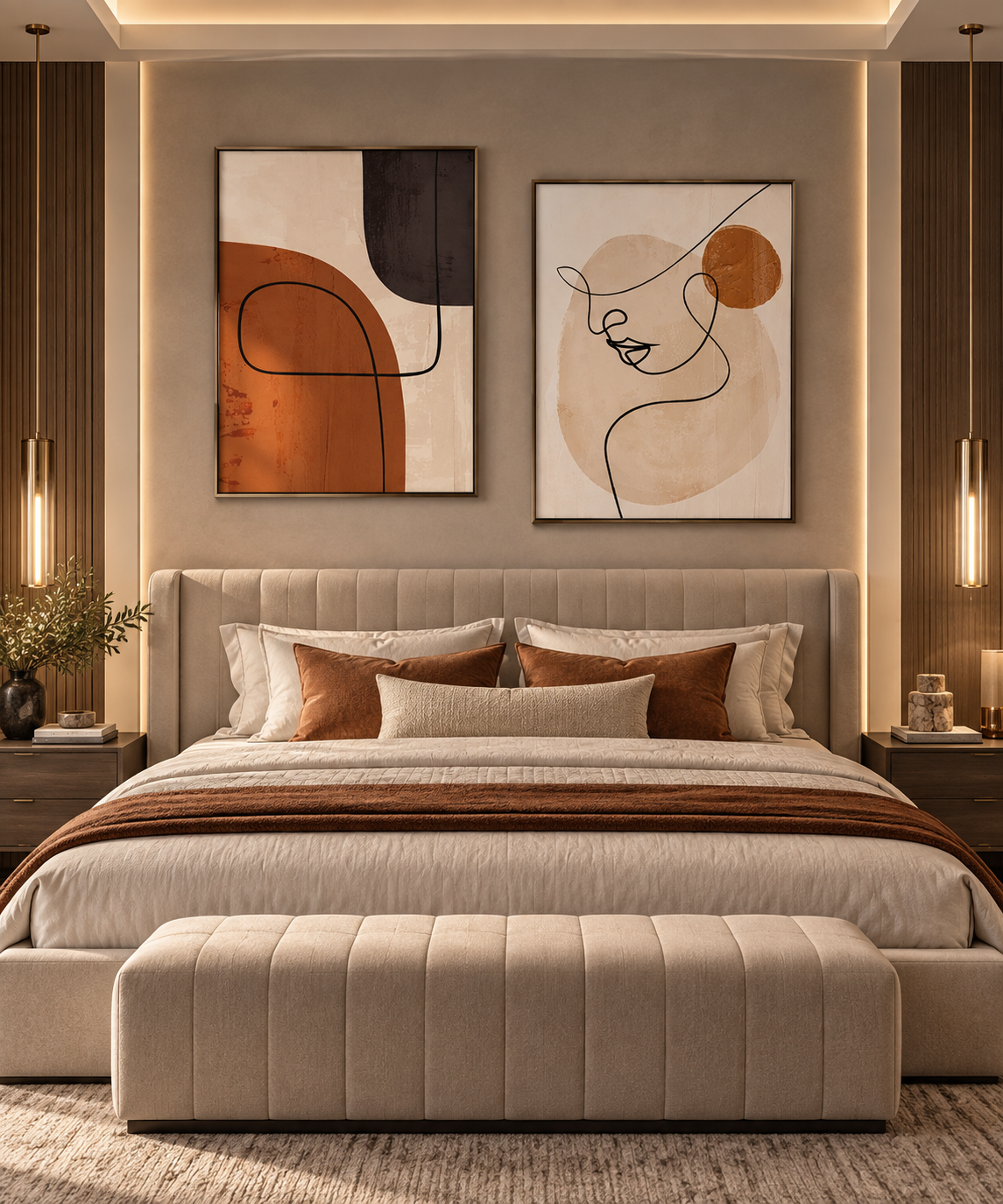Matisse-Inspired Abstract Line Art Canvas Print