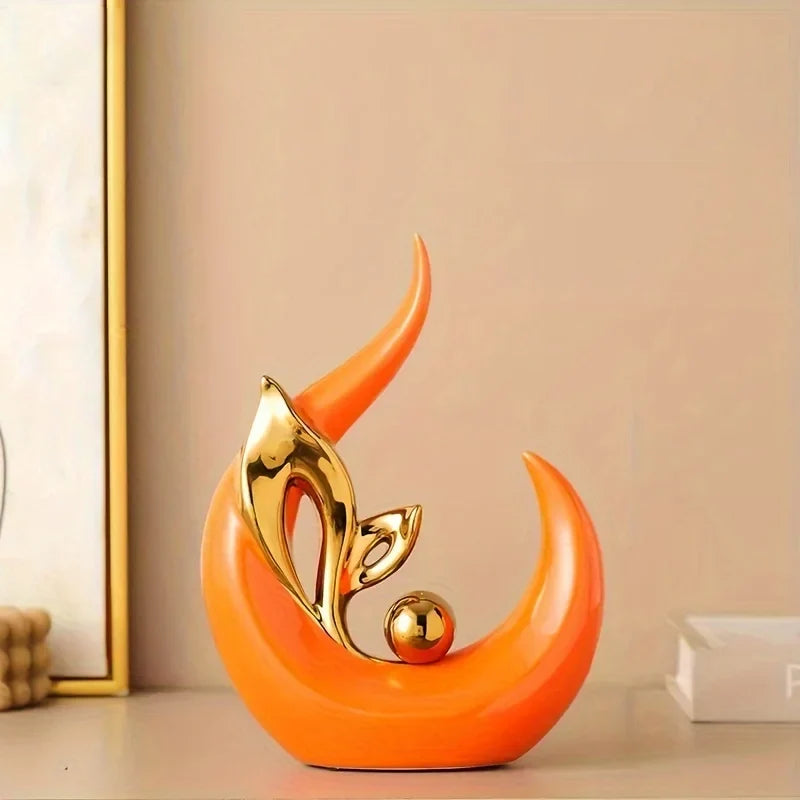 Nordic Ceramic Figurine Sculpture