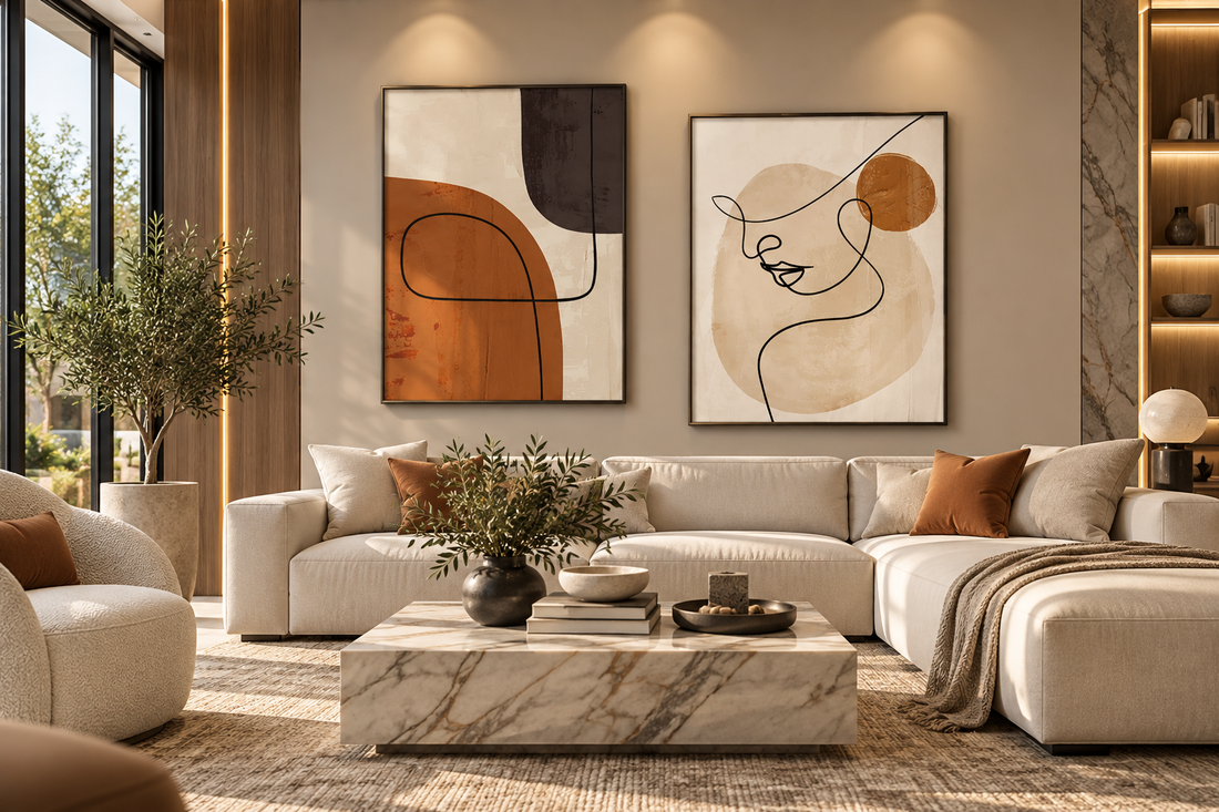 Matisse-Inspired Abstract Line Art Canvas Print