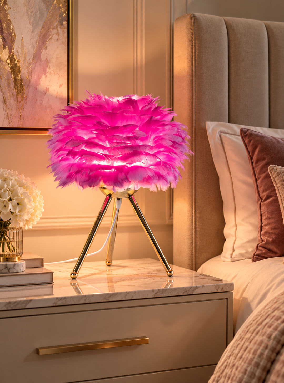 Feather Table Lamp