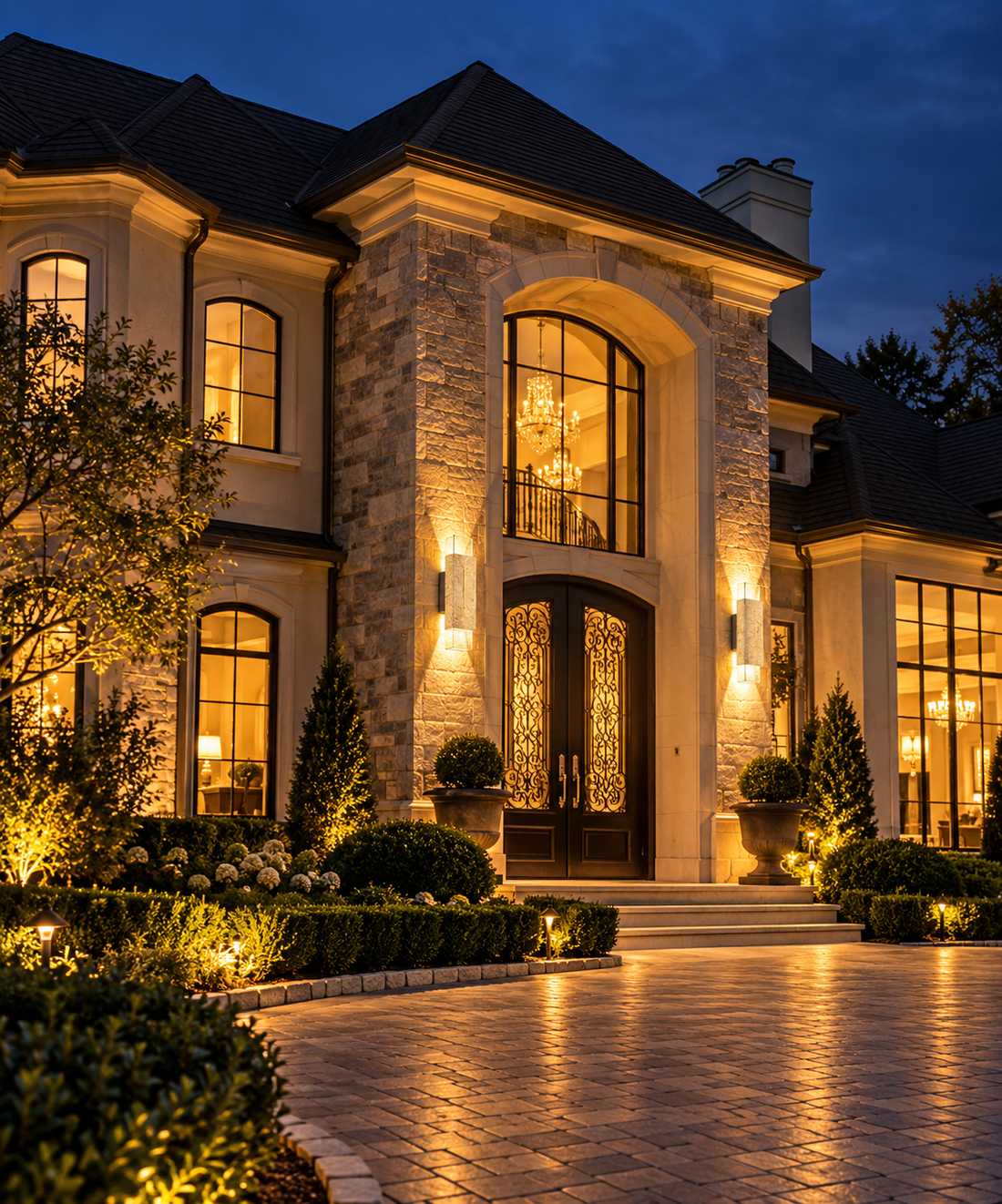 LED Stone Strip Wall Sconce