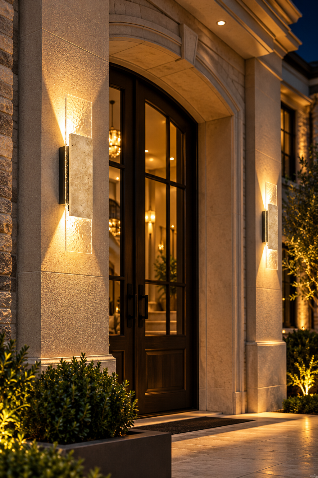 LED Stone Strip Wall Sconce