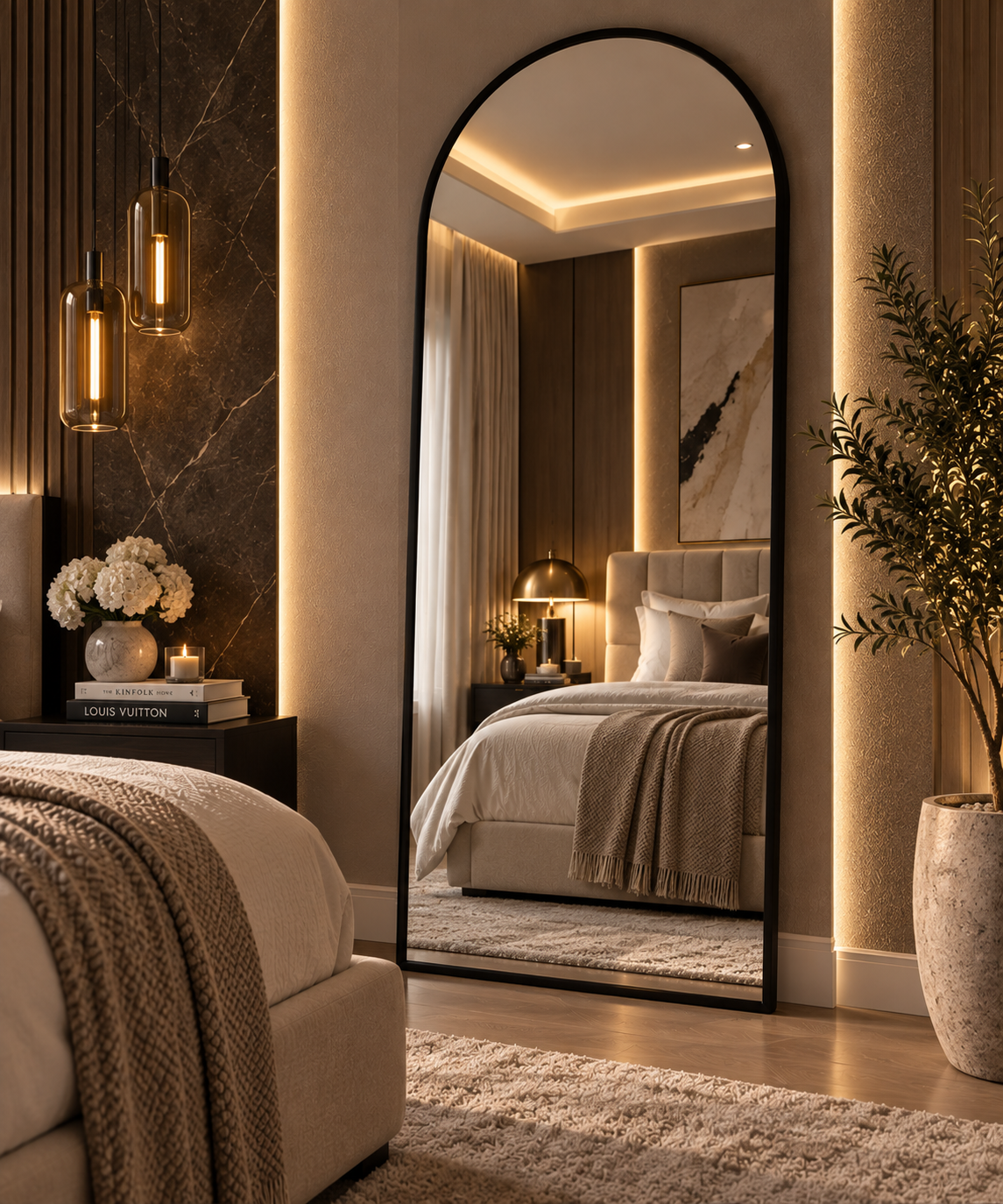 Arched Full-Length Floor Mirror