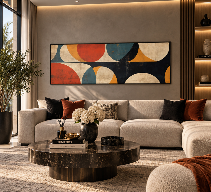 Mid-Century Bauhaus Abstract Canvas Print