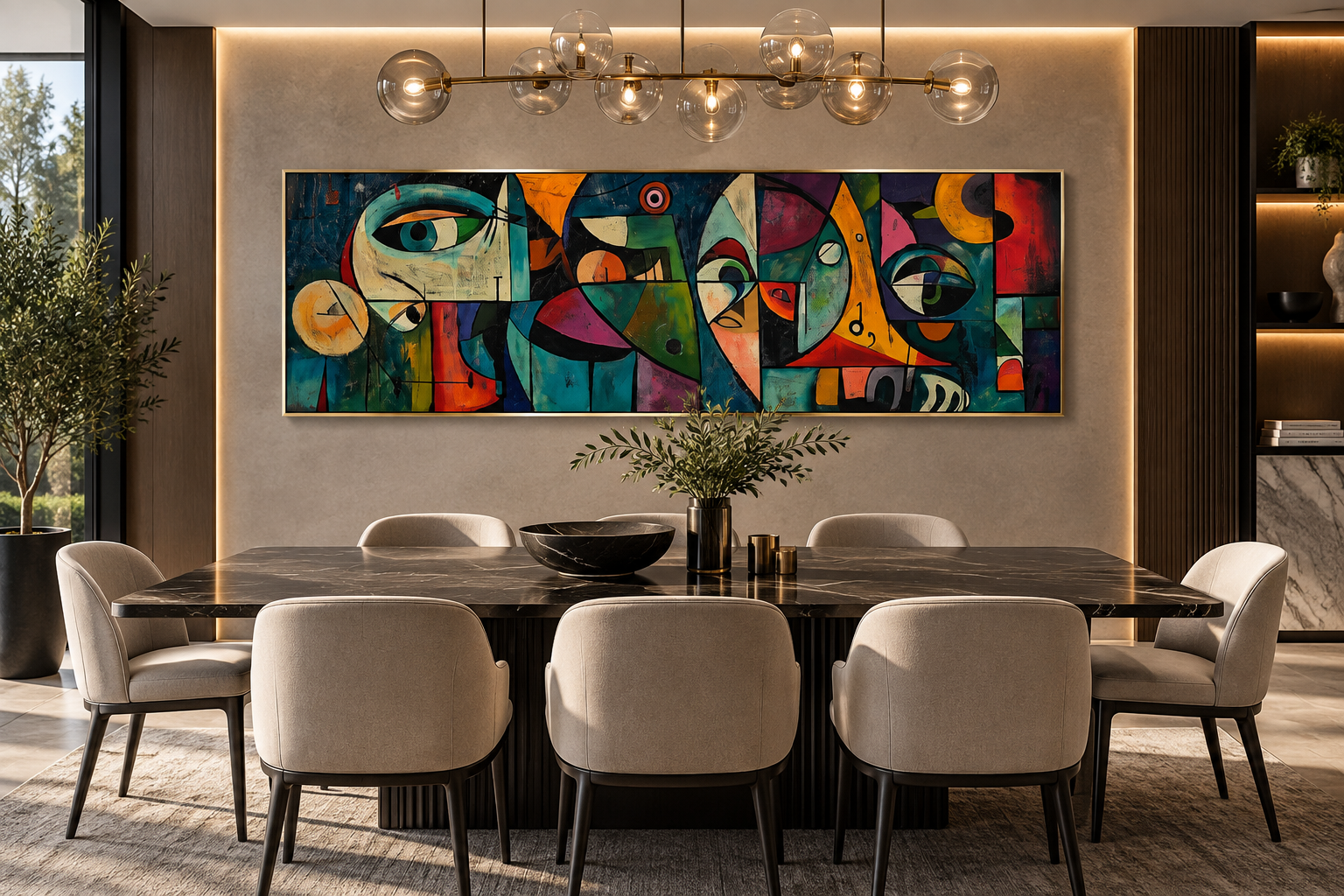 Picasso-Inspired Abstract Figure Canvas Print