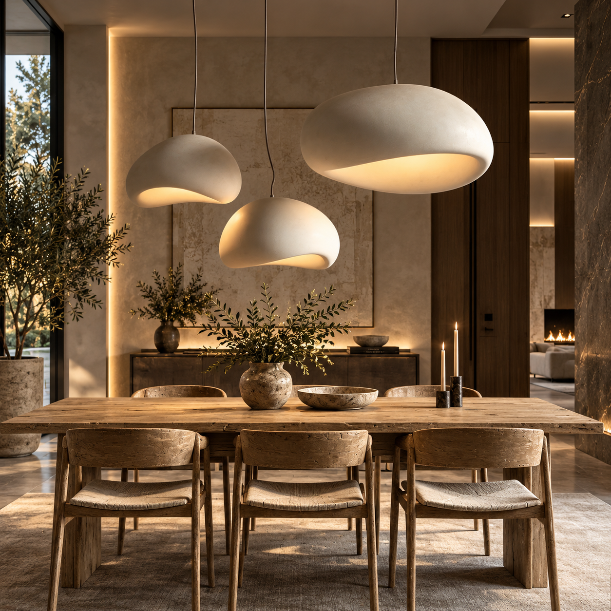 Nordic Wabi-Sabi LED Pendant Light
