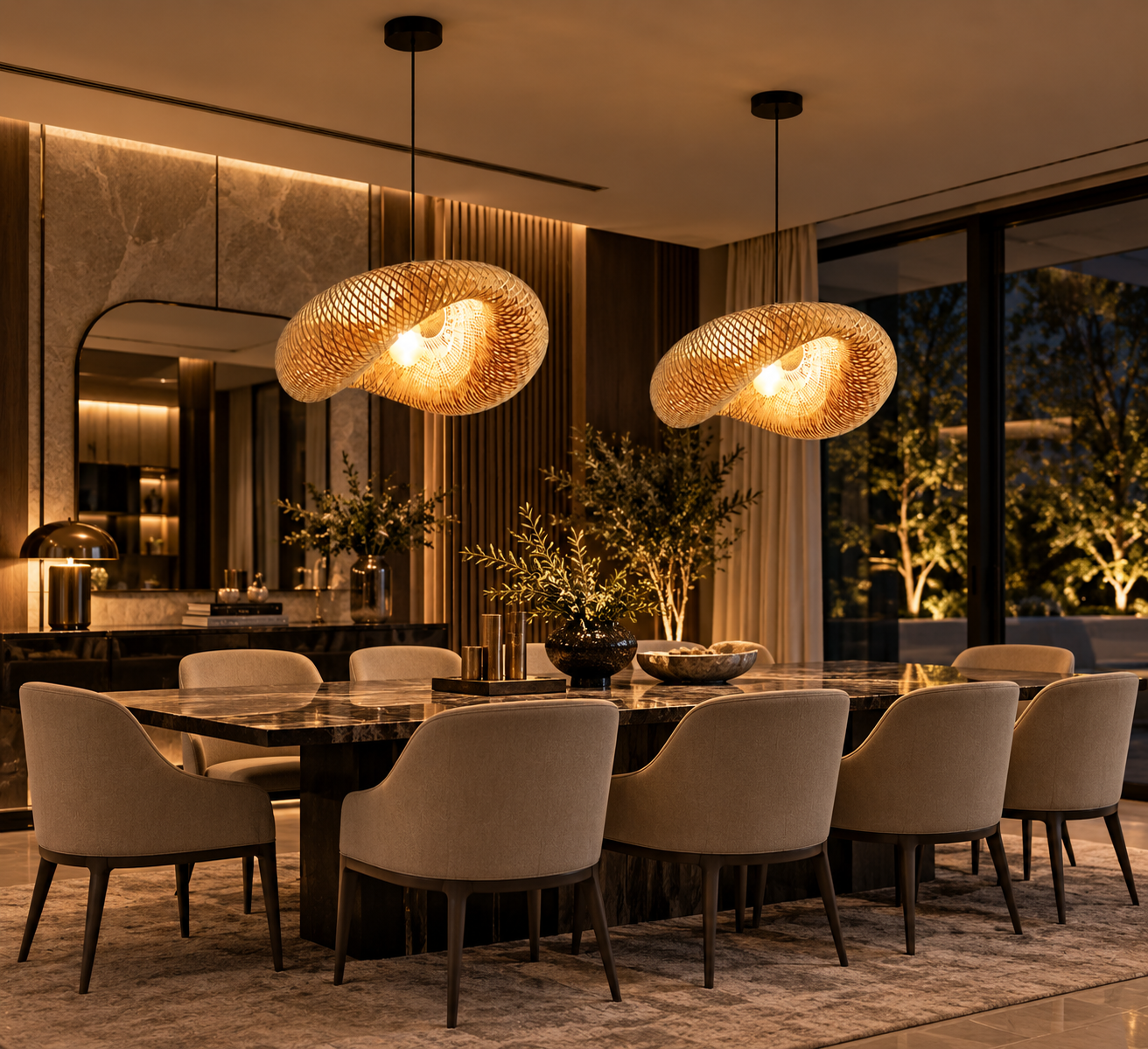 Handmade Bamboo LED Pendant Light
