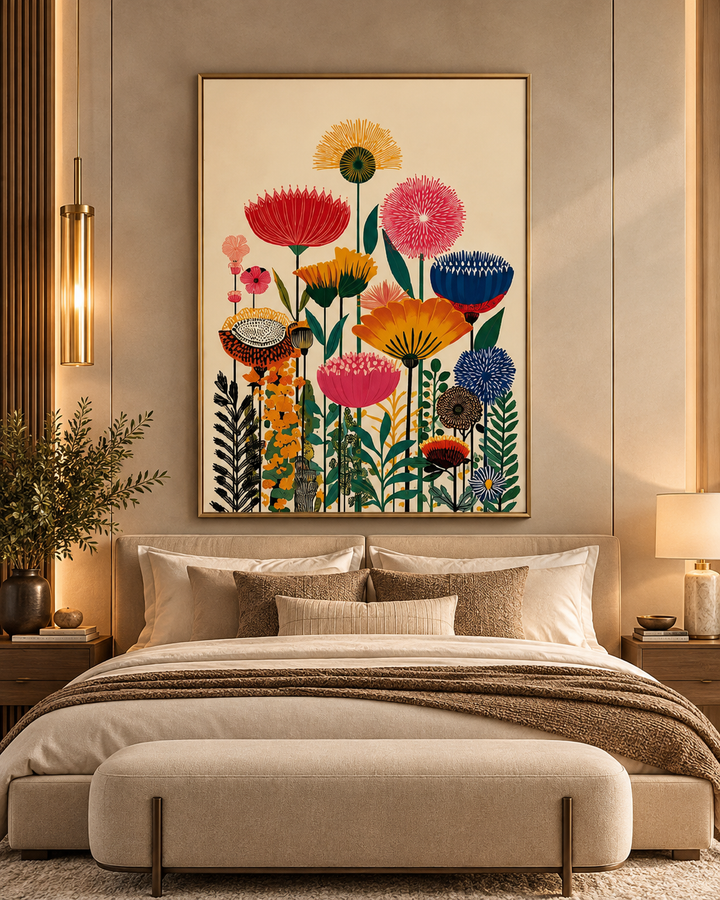 Colorful Botanical Floral Canvas Print