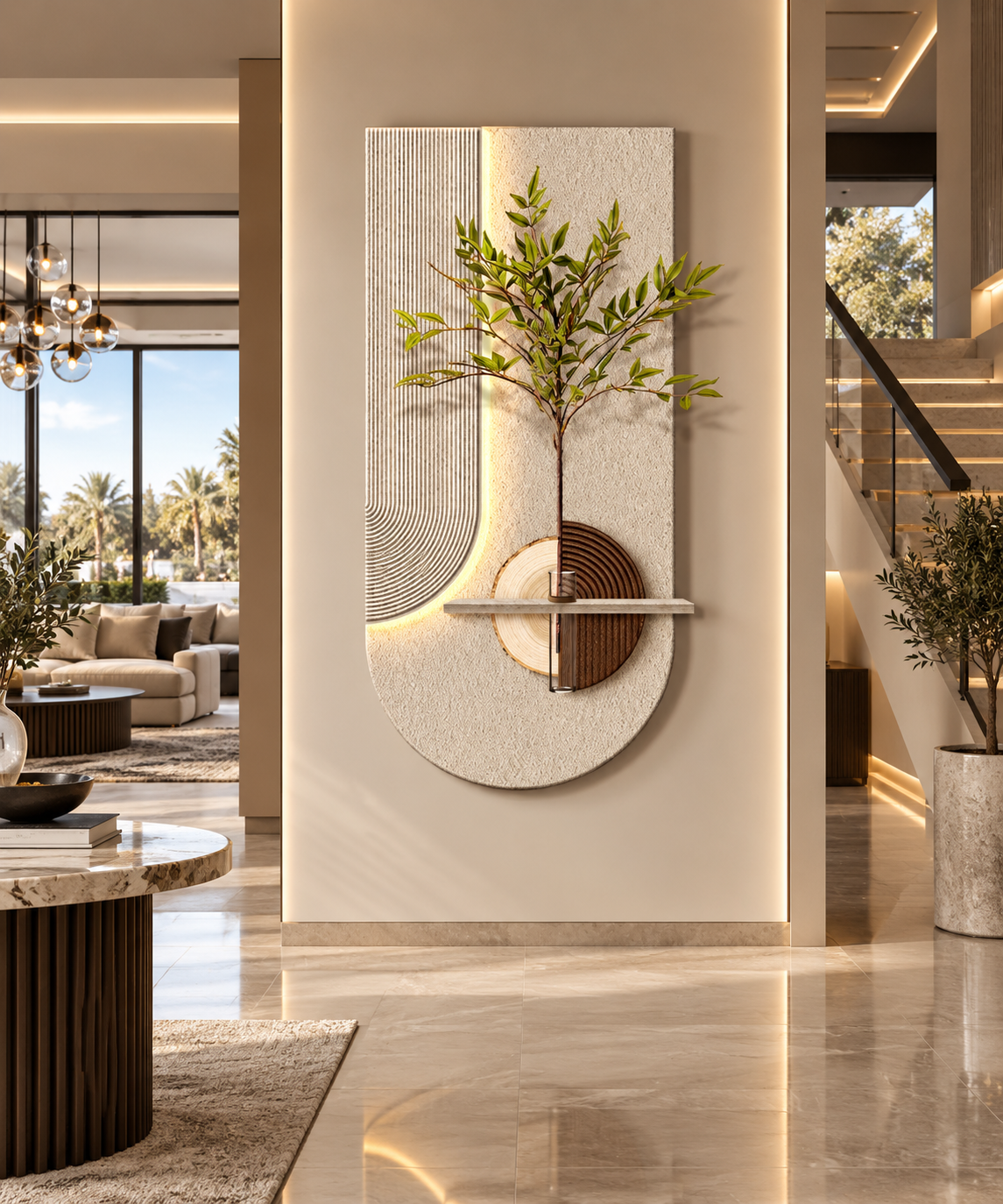Modern Sculptural LED Wall decor