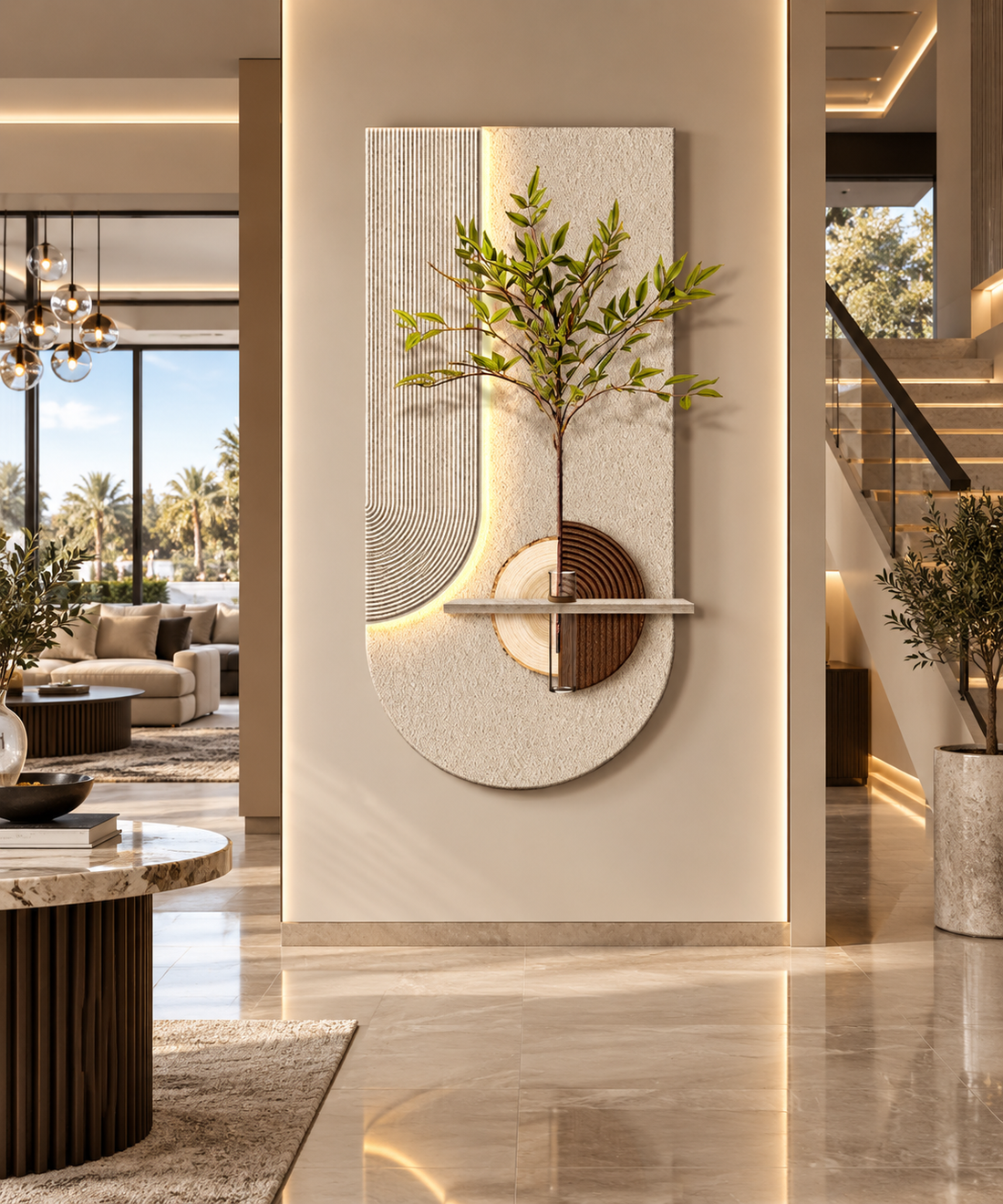 Modern Sculptural LED Wall decor