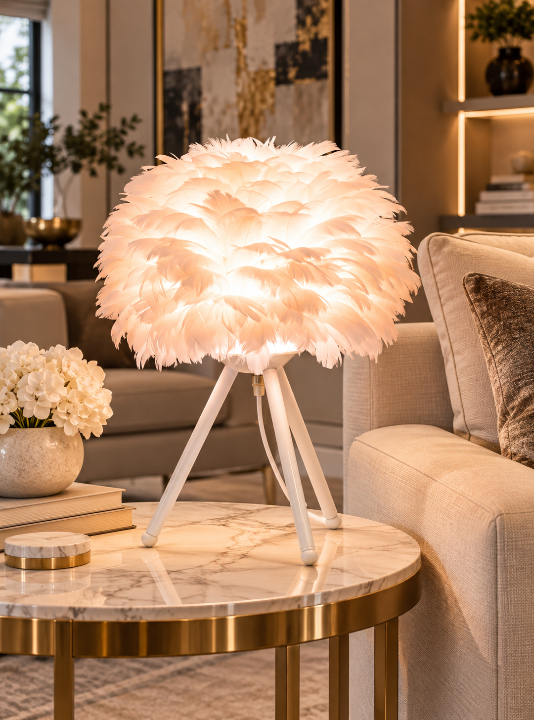 Feather Table Lamp