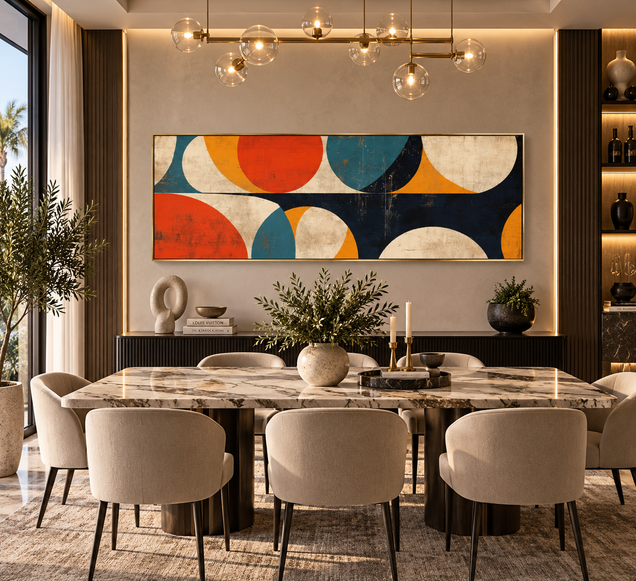 Mid-Century Bauhaus Abstract Canvas Print