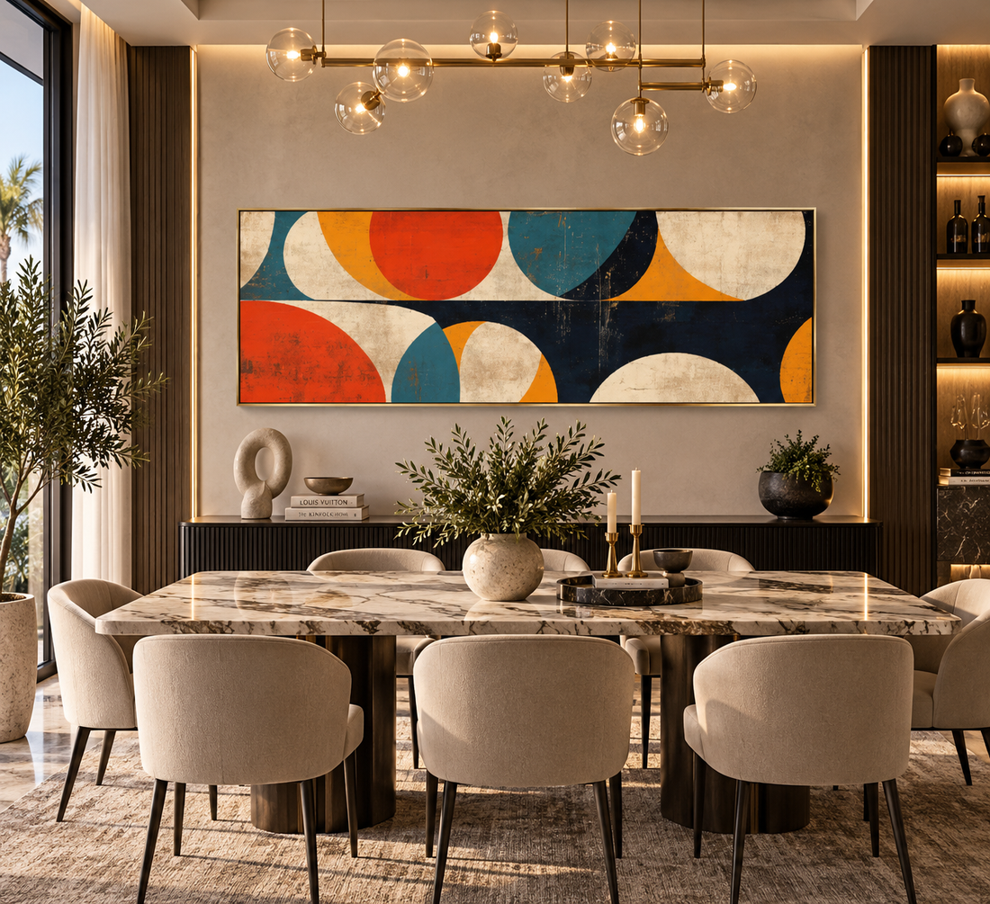 Mid-Century Bauhaus Abstract Canvas Print