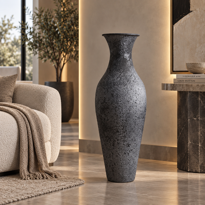 Rustic Tall Narrow-Neck Floor Vase