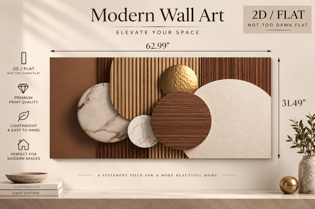 Large Abstract Neutral Canvas Wall Art Panel