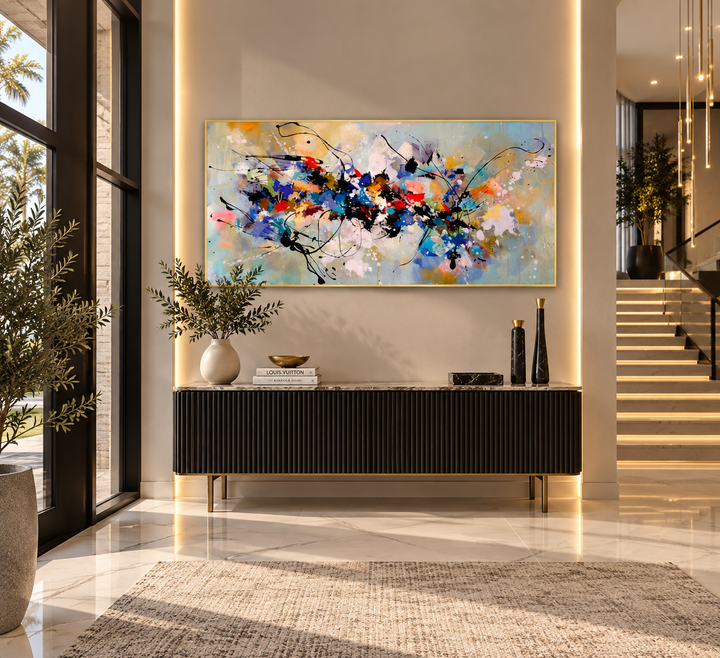 Abstract Colorful Block Canvas Print