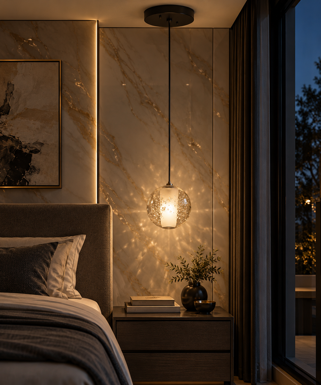 Crystal Ball Spiral Chandelier – LED Staircase & Living Room Ceiling Light