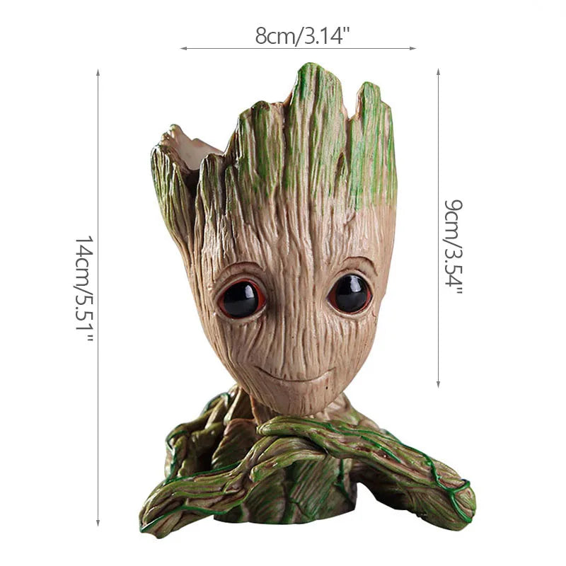 Groot Tree Figure Planter Vase | Desk Organiser & Pen Holder
