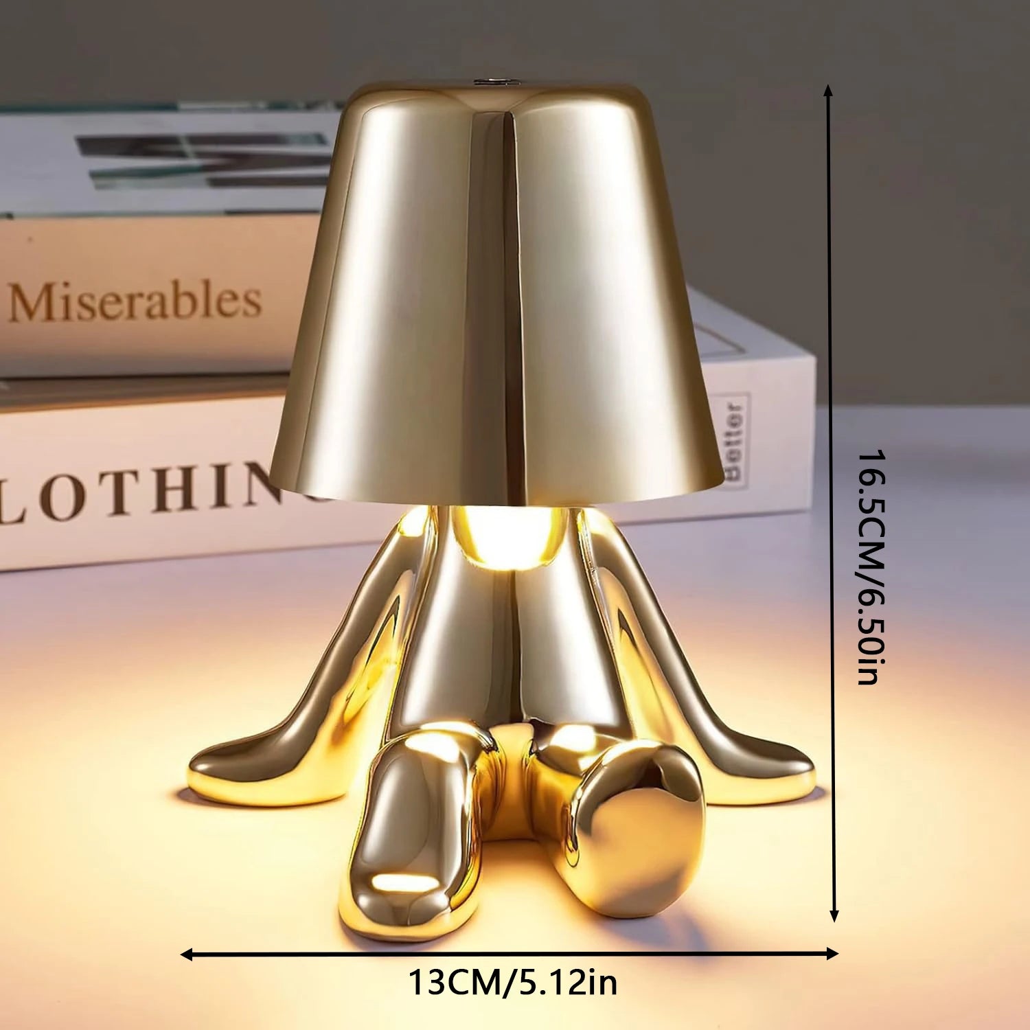 Golden Figurine Touch-Control LED Night Light