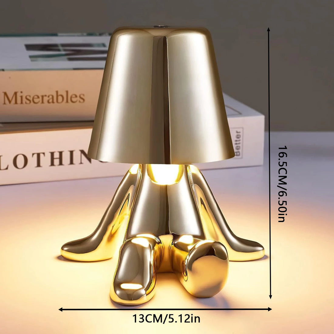 Golden Figurine Touch-Control LED Night Light