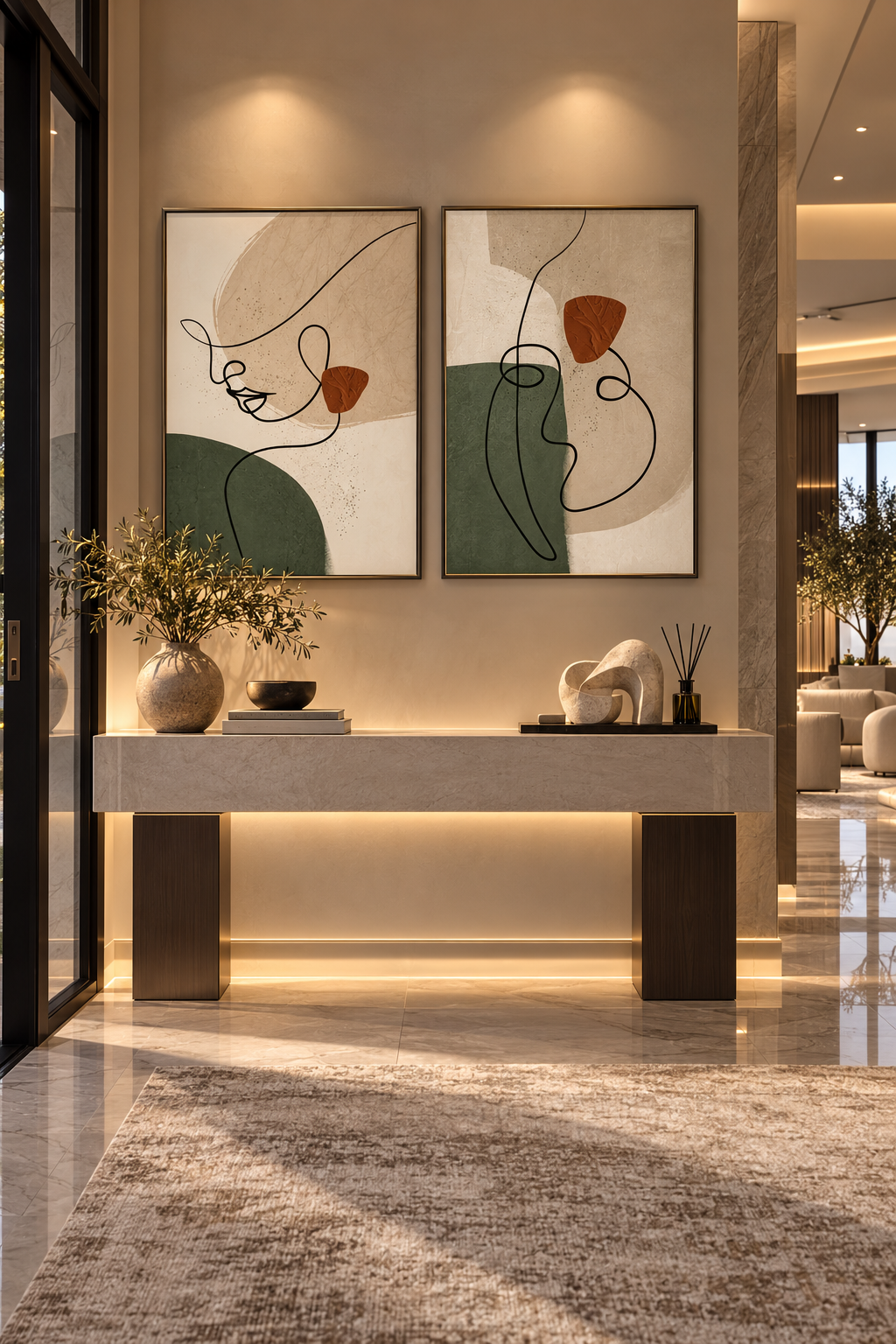 Matisse-Inspired Abstract Line Art Canvas Print