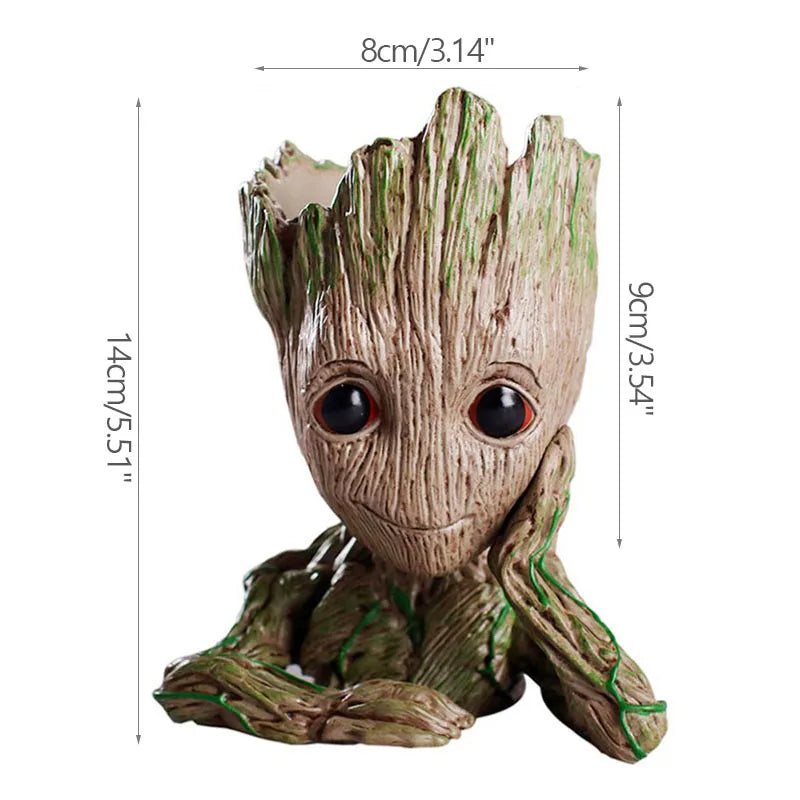 Groot Tree Figure Planter Vase | Desk Organiser & Pen Holder