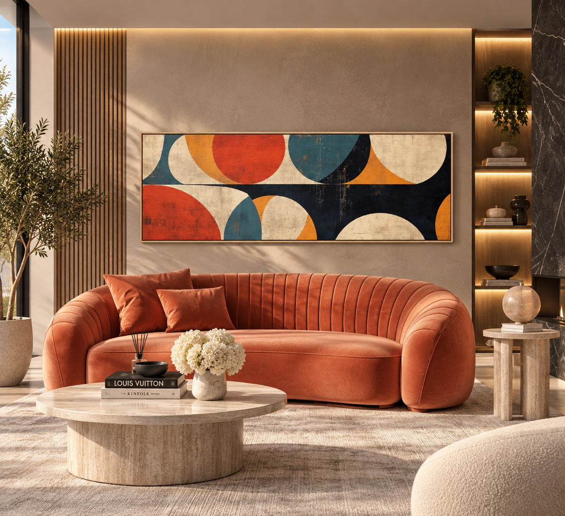Mid-Century Bauhaus Abstract Canvas Print