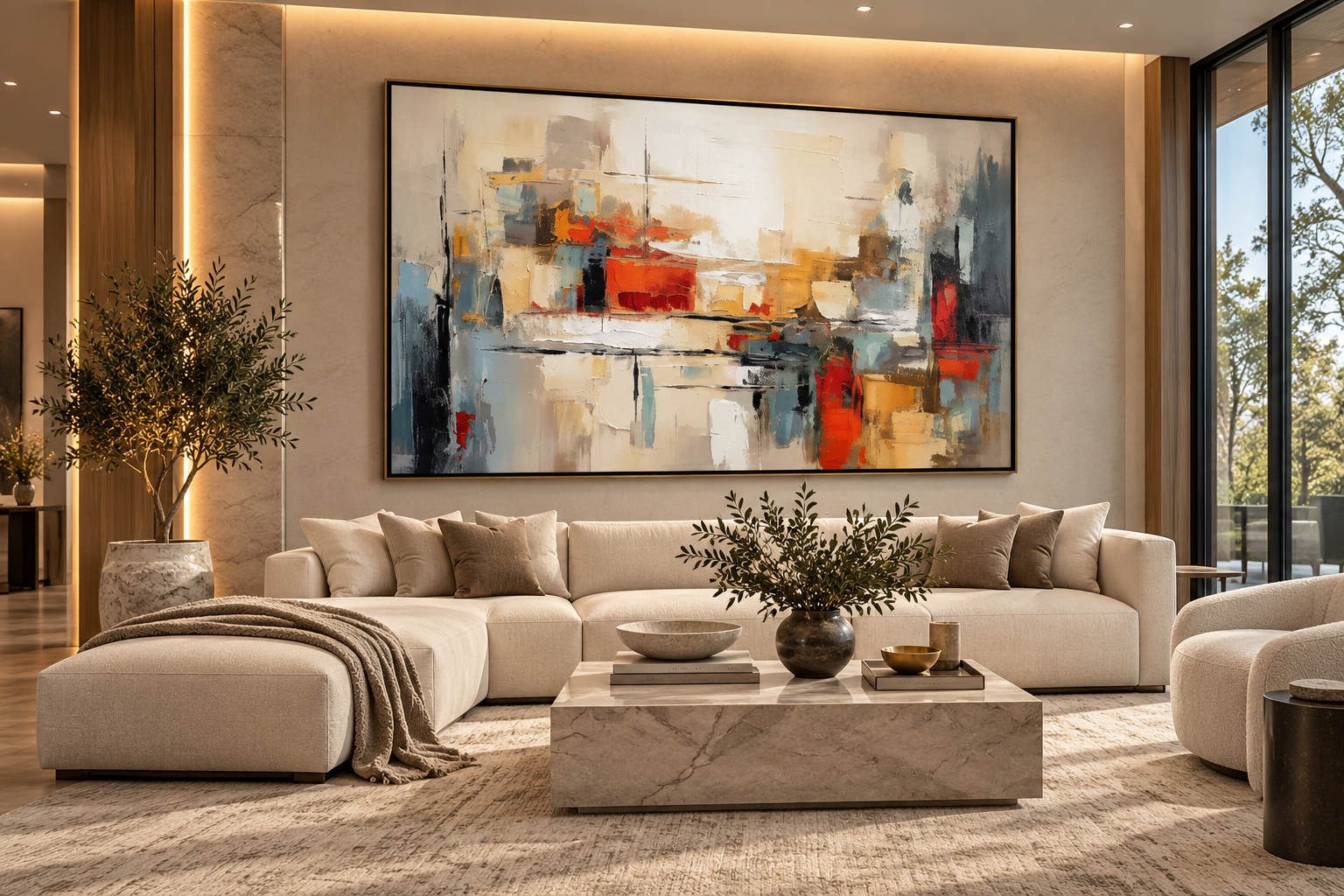 Abstract Canvas Wall Art – Unframed