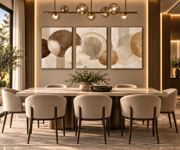 Abstract Minimalist Geometric Canvas Print Set
