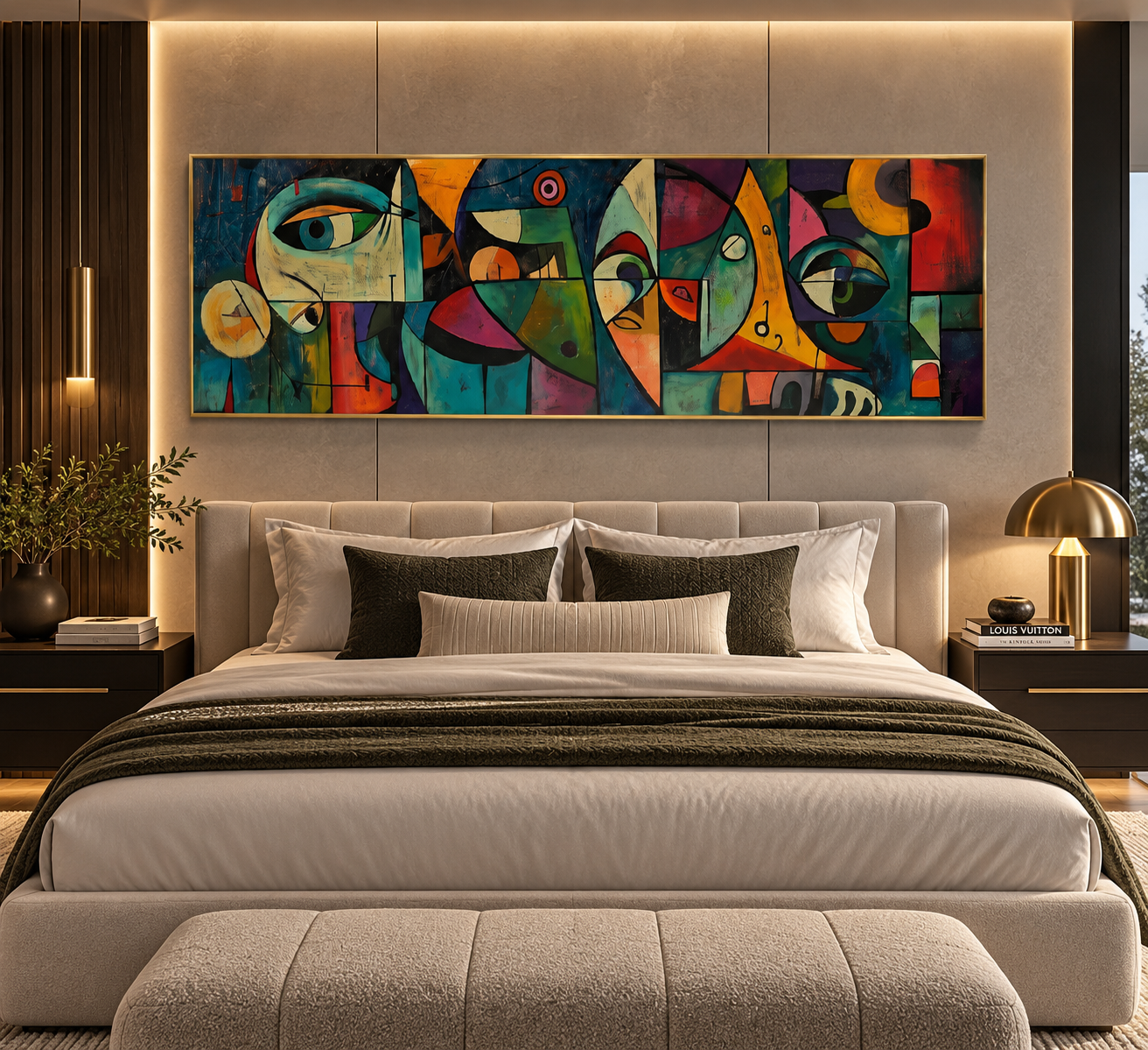 Picasso-Inspired Abstract Figure Canvas Print
