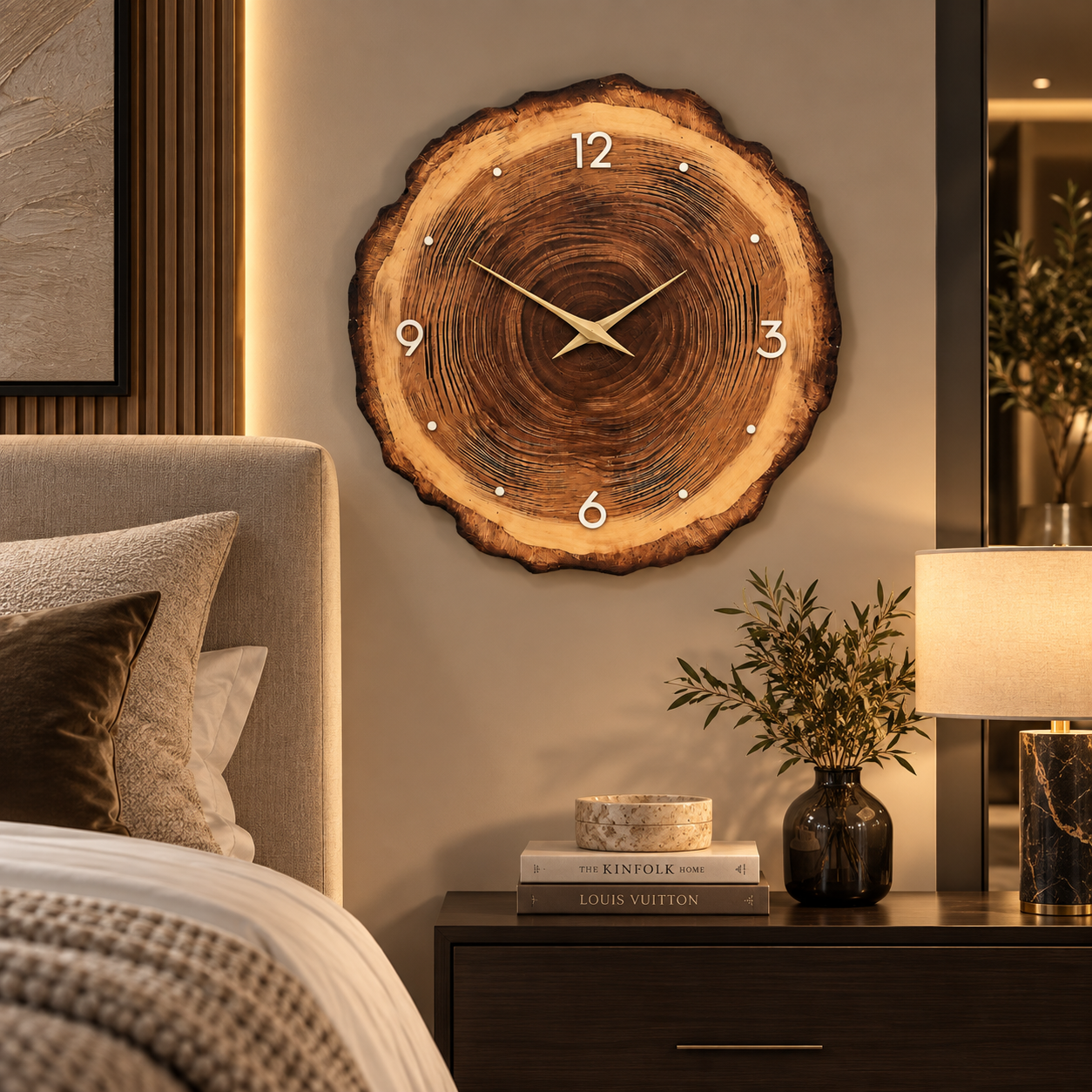 Wooden Ring Veneer Wall Clock