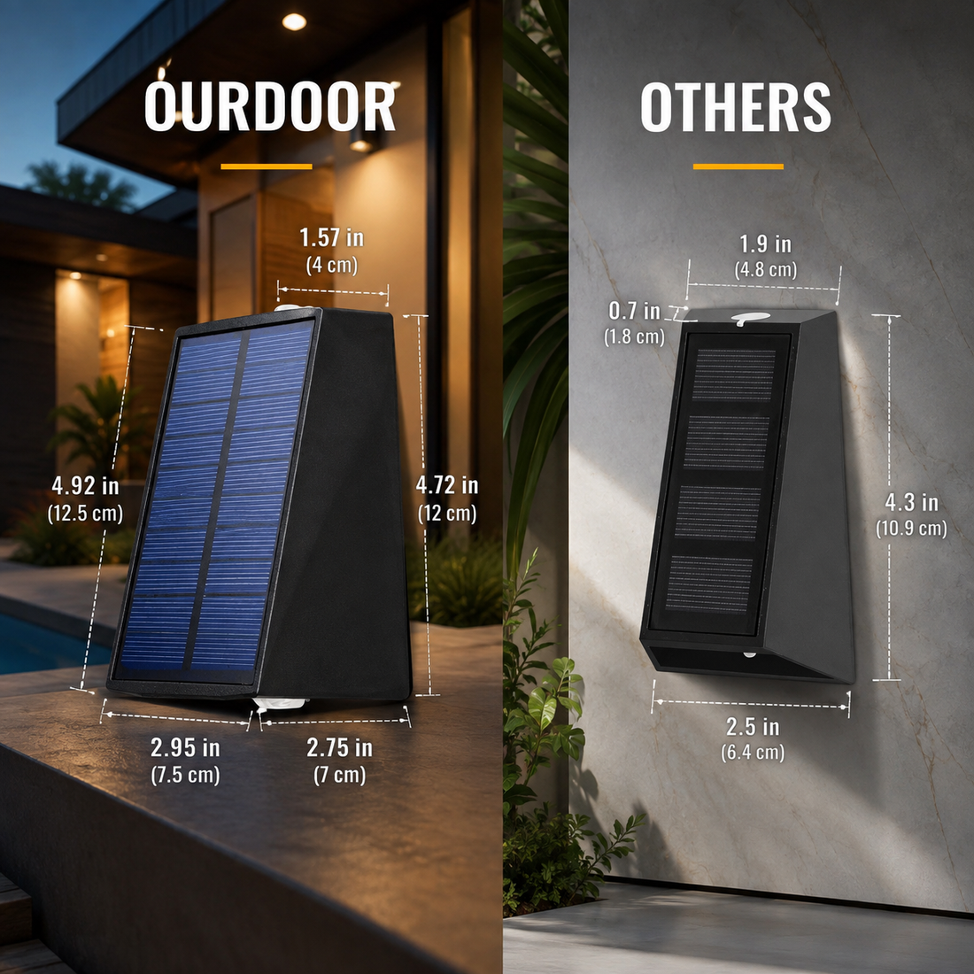 Solar LED Wall Light – IP65 Up & Down Beam