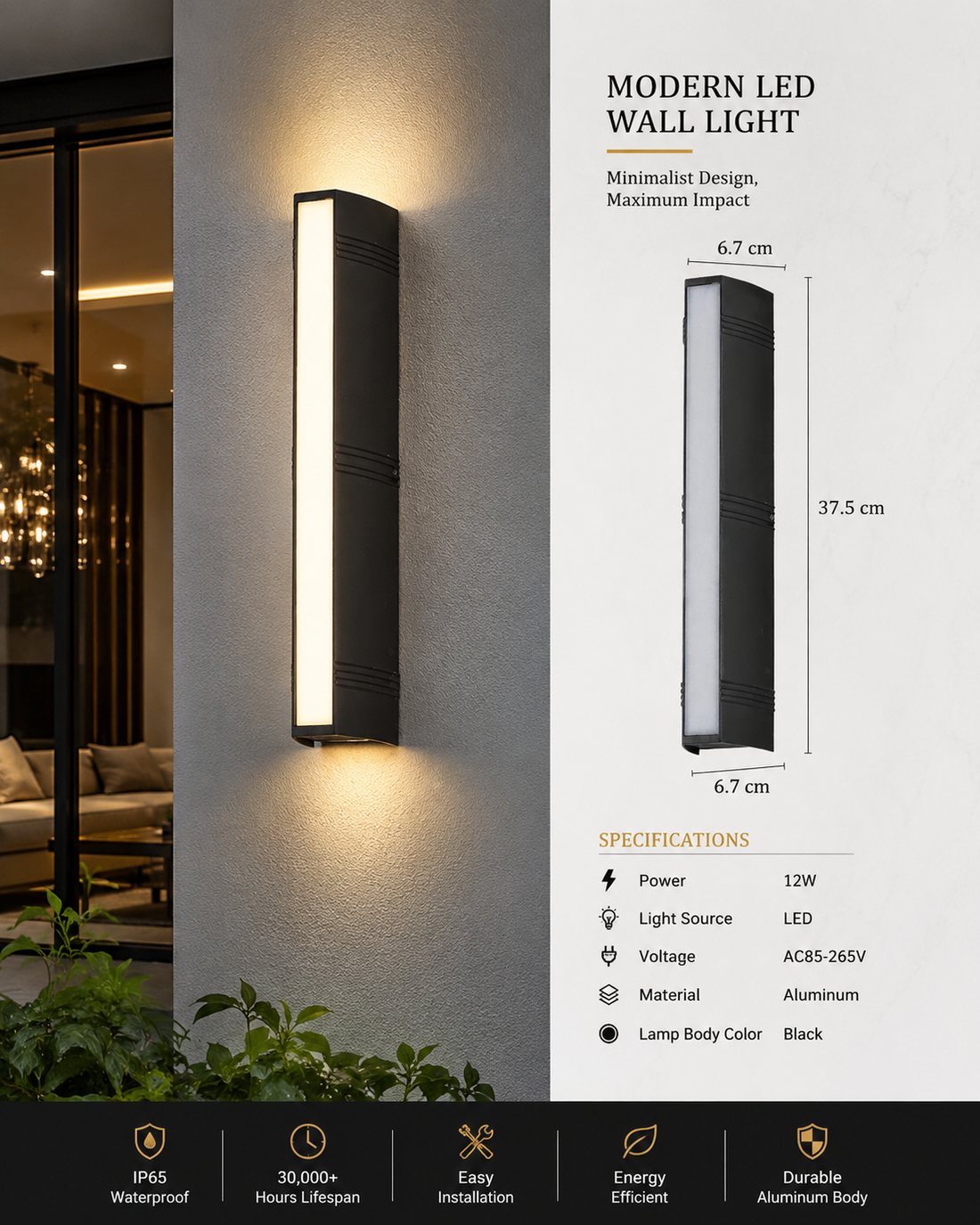 LED Outdoor Wall Light