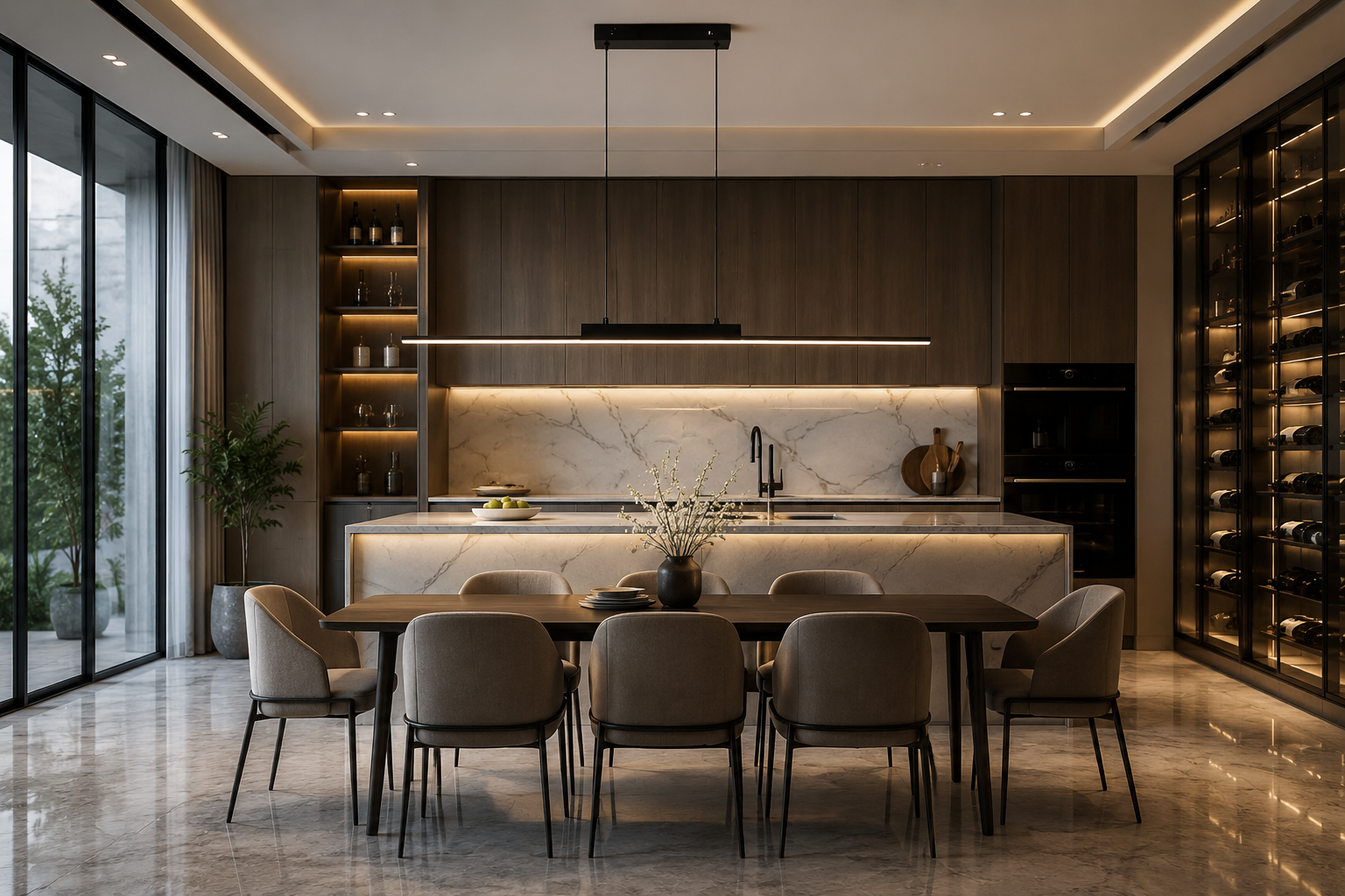 100CM Black & Gold Long Chandelier Pendant Light for Dining Room & Kitchen