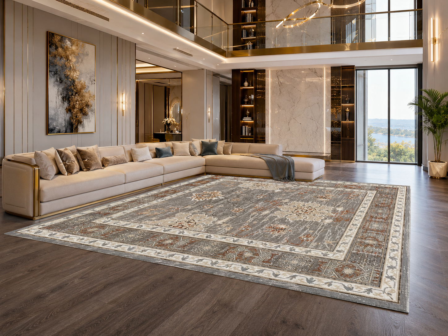 Washable Geometric Area Rug | Boho Non-Slip Floor Mat